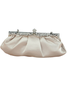 Champagne Satin Wedding Clutch