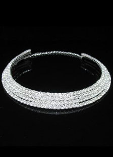 Collier de mariage en 4 rangée de pierre du Rhin