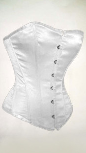 Pure White Imitated Silk Corset