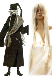 Toussaint Cosplay Perruque de 100cm pour Intendant Noir Undertaker