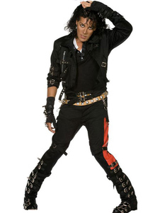 Cosplay costume noir de Michael Jackson de chanson Bad