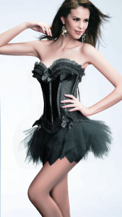 Black Strapless Sweetheart Sexy Corset