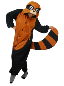 Confortable pyjama d'une pièce comme racoon