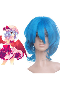 Toussaint Cosplay Perruque bleue nylon ouhou Remilia