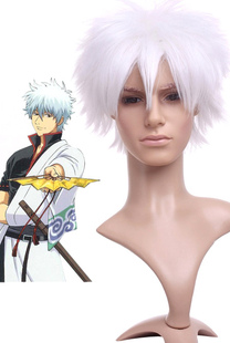 Carnevale Silver 32 centimetri Sakata Gintoki Gintama-Nylon Wig