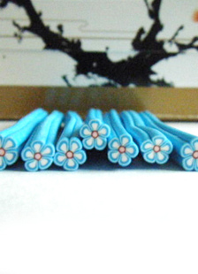 Autocollants pour ongles adorable fleurs bleues, 5 pièces