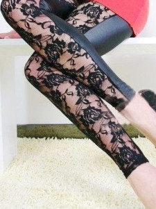 Caleçon noir unicolore avec dentelle