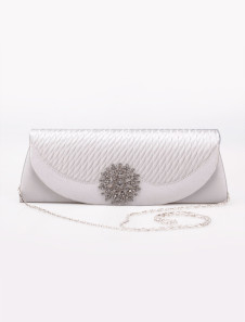 28*9cm Attractive Brocade Rhinestone Flower Womens Special Occasion Handbag