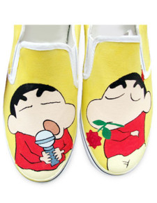 Yellow Chan Canvas TPR Sole Womens Painted Shoes