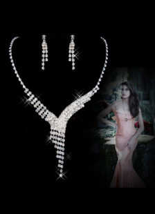 Ensemblede bijoux pour la mariée avec rhinestone