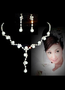 Ensemble de bijoux de mariage avec perles