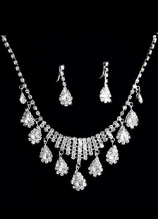 Ensemblede bijoux nuptial design de gouttes de rhinestone