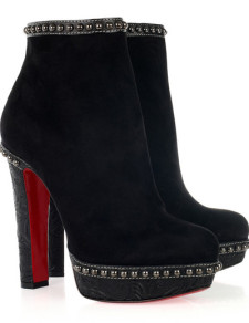 Sexy Black Sheepskin 1 1/5'' Platform 5 1/2'' High Heel Womens Short Boots
