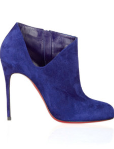 Blue Elegent Sheepskin 3 9/10'' High Heel Womens Short Boots