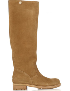 Brown Popular Cow Leather 4/5'' High Heel Knee-High Boots