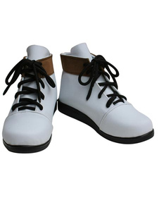 Vocaloid Cosplay chaussures blanc simili cuir haut talon lacets