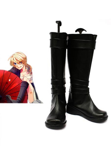 Vocaloid Kagamine Rin Cosplay chaussures noir en Faux cuir