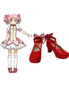 Chaussures cosplay comme Madoka Kaname de Puella Magi Madoka Magica