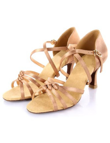 Sandales de danse latine à talons bobines classiques avec boucle