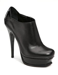 Black Unique 4 3/4'' High Heel Sheepskin Womens Short Boots