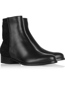 Unique Black Sheepskin 4/5'' High Heel Womens Short Boots