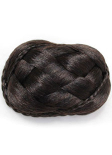 Extensions de cheveux élégante femmes Kanekalon B, brunes 9*10cm