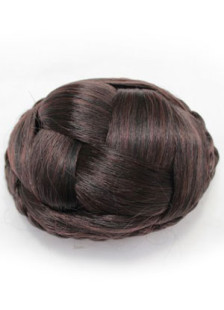 Extensions de cheveux populaire femme Kanekalon, châtain 9*9cm