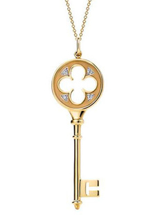 Collier femme, Fleur de la chance, plaqué or/argent 18K, encourageant