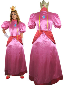 Princesse Peach cosplay pour personnage dans jeu Super Mario Bros