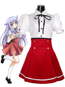 Costume de bonne en coton rouge de Mayoi Neko Overrun