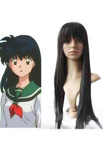 Toussaint Cosplay Perruque comme Kagome dans InuYasha