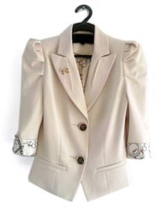 Hot Western Apricot Twill Brocade Summer Womens Jacket