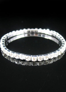 Bracelet de mariée avec rhinestone blanc