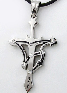 Collier homme argent en forme de croix