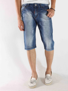 Court de jean homme bleu en denim