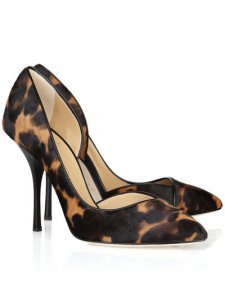 4 1/3'' High Heel Black Horsehair Womens Fashion Shoes