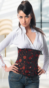 Sexy Black Embroidery Corset