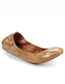 Brilliant Brown Sheepskin Womens Ballet Flats