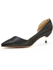 Dressy Black Sheep Skin Womens 2 3/4'' High Heel Fashion Shoes