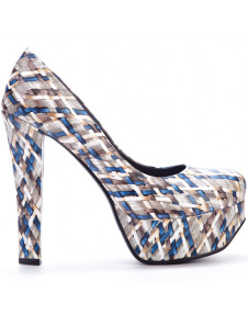 Modern Apricot 4 3/4'' High Heel 1 3/5'' Platform Cloth Pumps For Women
