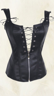Black Leather Sexy Corset