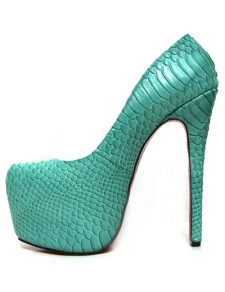 Fashion Platform Snakeskin Pattern Womens High Heel Shoes