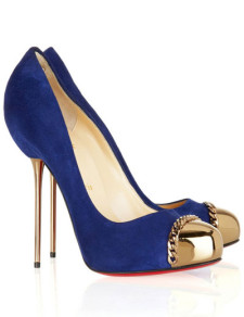 Gorgeous Blue Stiletto High Heel Sheepskin Womens Shoes