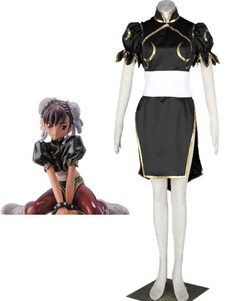 Street Fighter Chun-Li cosplay costume noir