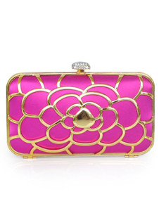 pochette cartable en soie à kiss lock