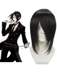 Carnevale Parrucche da 35 cm per cosplay di Butler Black Carneva