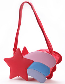 Cute Lolita Pattern Shooting Star PVC PU Womens Handbag