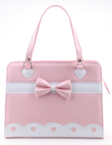 Fantastic Bow Lolita Pattern PVC PU Womens Tote Bag