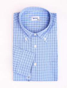 Chemise loisir homme manches longues, 100% coton bleue claire