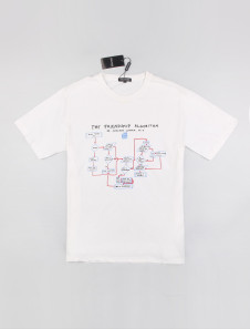 T-shirt homme superbe, 100% coton, manches courtes, col rond, blanc imprimé